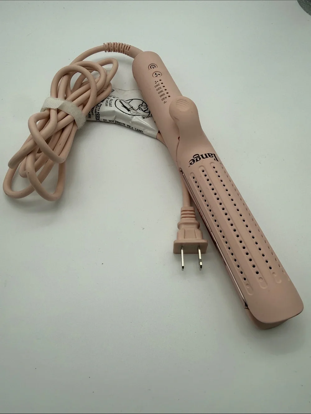NWOT L’ange Pink Hair Straightener Flat Iron Adjustable Heat 280–430°F